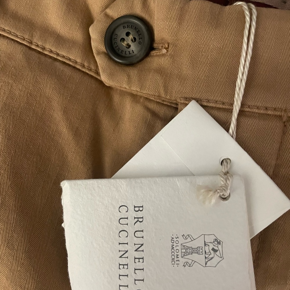 Brunello Cucinelli Leisure Fit Garment Dyed Trousers Sz 50/35 US - Picture 5 of 12